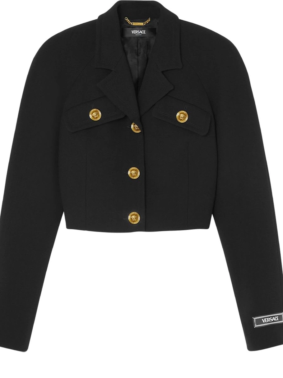 Affordable Women jacket cropped Head-buttons Medusa Versace 0720